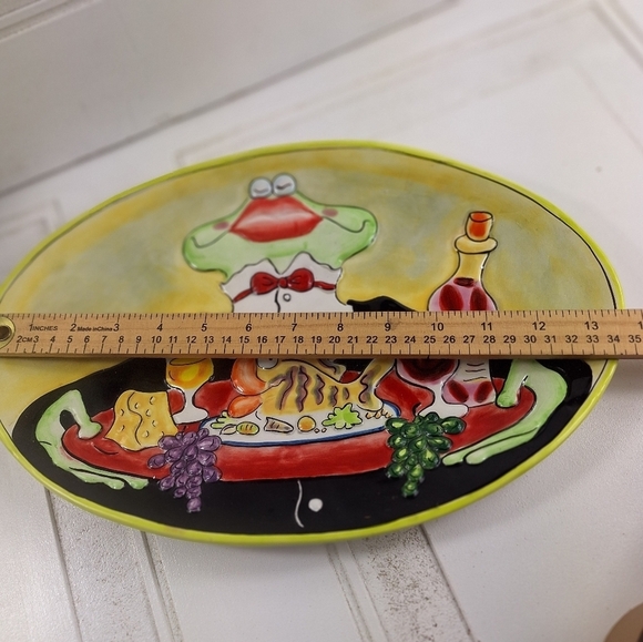 Farm Gourmet Green Frog Waiter Platter - Picture 2 of 11